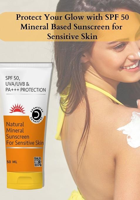 Dermistry Natural Mineral Water Based Spf50 Sunscreen 50Ml