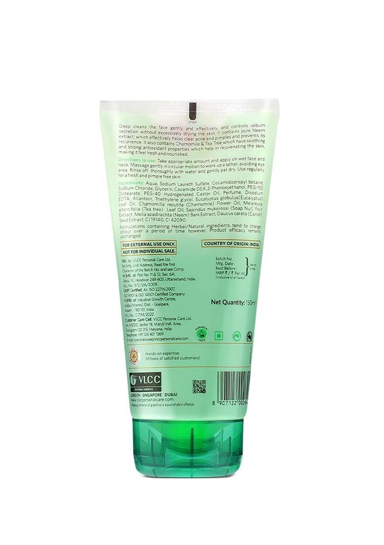 Vlcc Skin Defense Face Wash Combo 2Pcs Turmeric Berberis Neem 150Ml Each - Indya