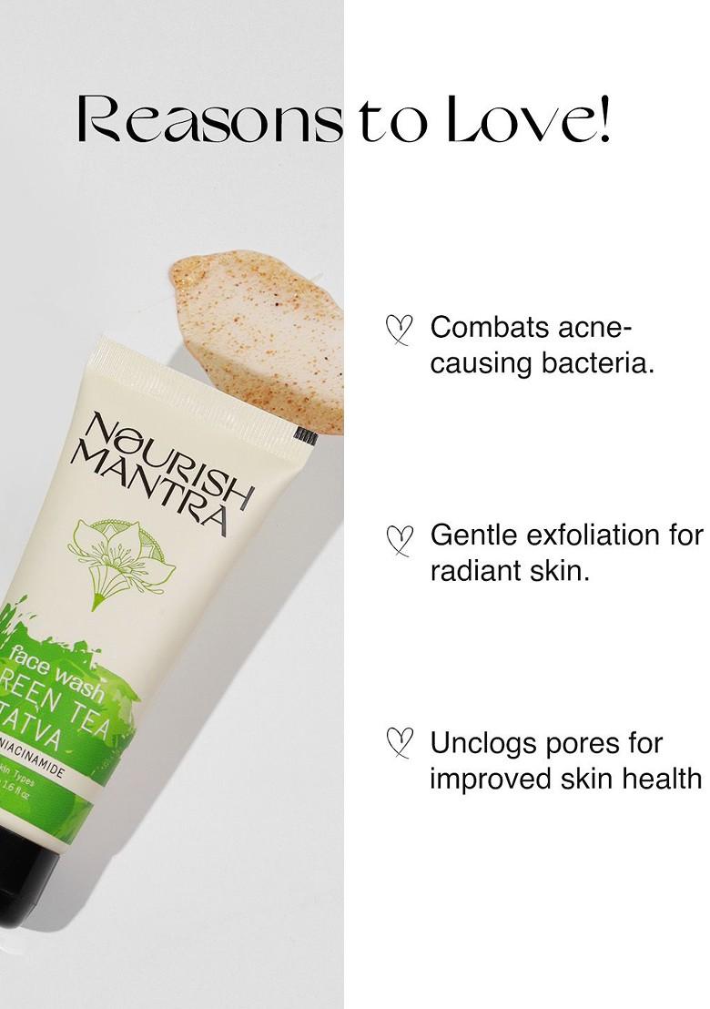 Nourish Mantra Tatva Green Tea Face Wash 50Ml