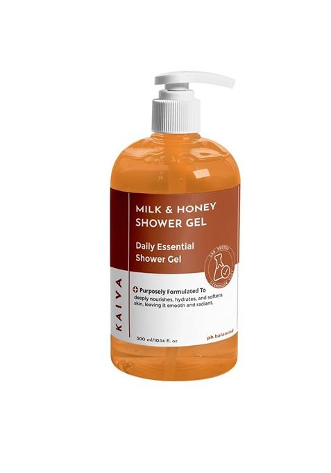 Kaiva Milk Honey Shower Gel For Deep Nourishment Hydration 300 Ml