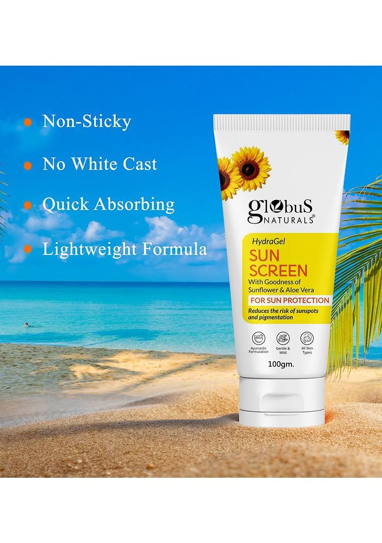 Globus Naturals Hydra Gel Sunscreen With Aloe Vera 100G