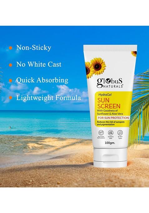 Globus Naturals Hydra Gel Sunscreen With Aloe Vera 100G