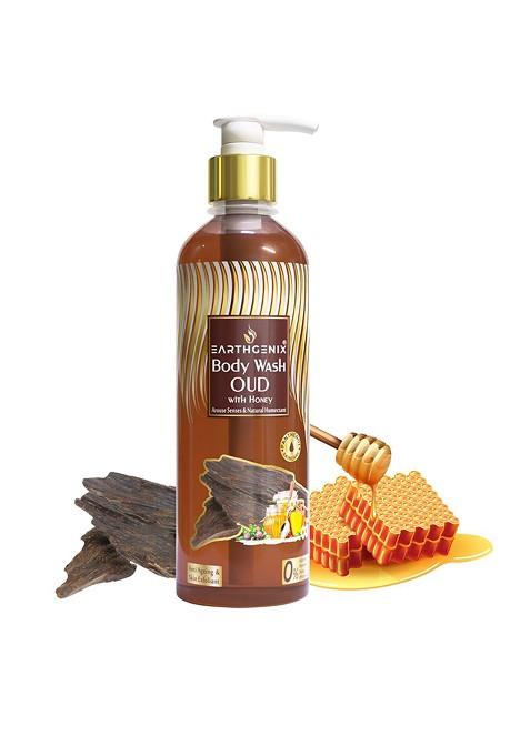 Earthgenix Body Wash Oud With Honey Loofah 500 Ml