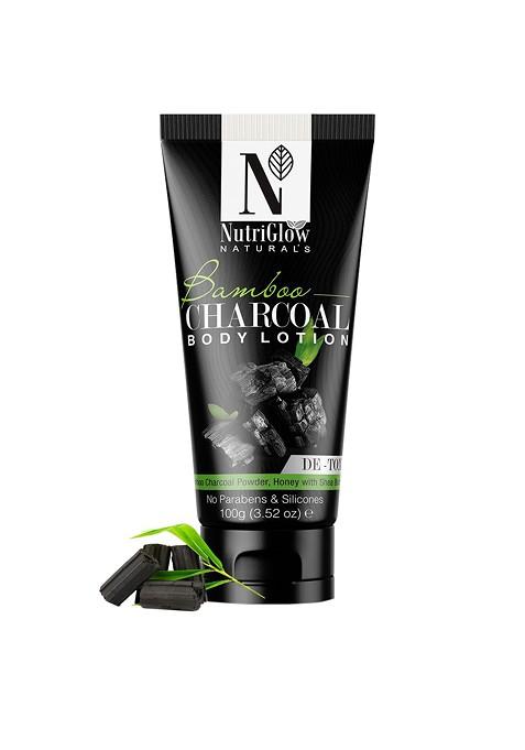 Nutriglow Naturals Bamboo Charcoal Body Lotion 100G