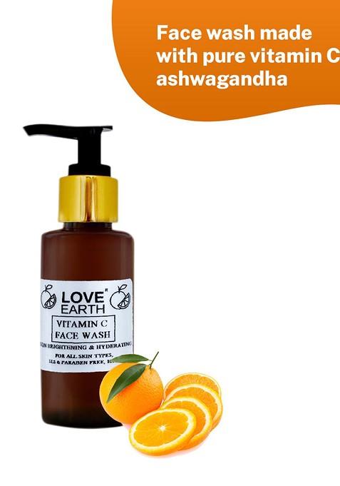 Love Earth Vitamin C Brightening Hydrating Face Wash 100Ml