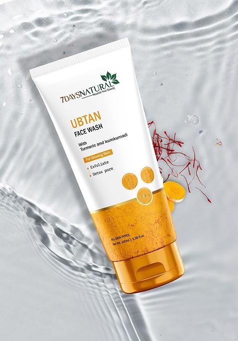 7Daysnatural Natural Ubtan Face Wash With Turmeric Saffron 100Ml