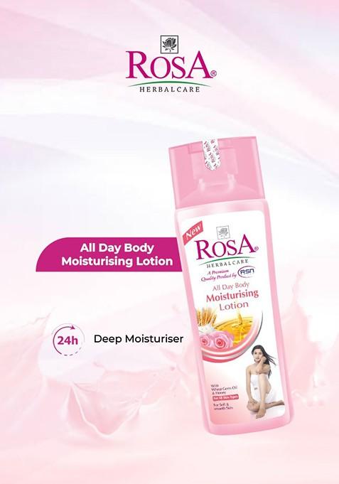 Rosa All Day Body Moisturising Lotion With Rose Honey Aloevera 300Ml