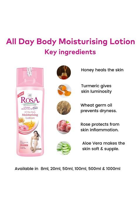 Rosa All Day Body Moisturising Lotion With Rose Honey Aloevera 300Ml