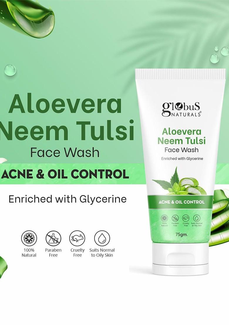 Globus Naturals Aloe Vera Neem Tulsi Kesar Chandan Face Wash Gift Set