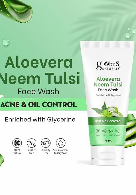 Globus Naturals Aloe Vera Neem Tulsi Kesar Chandan Face Wash Gift Set