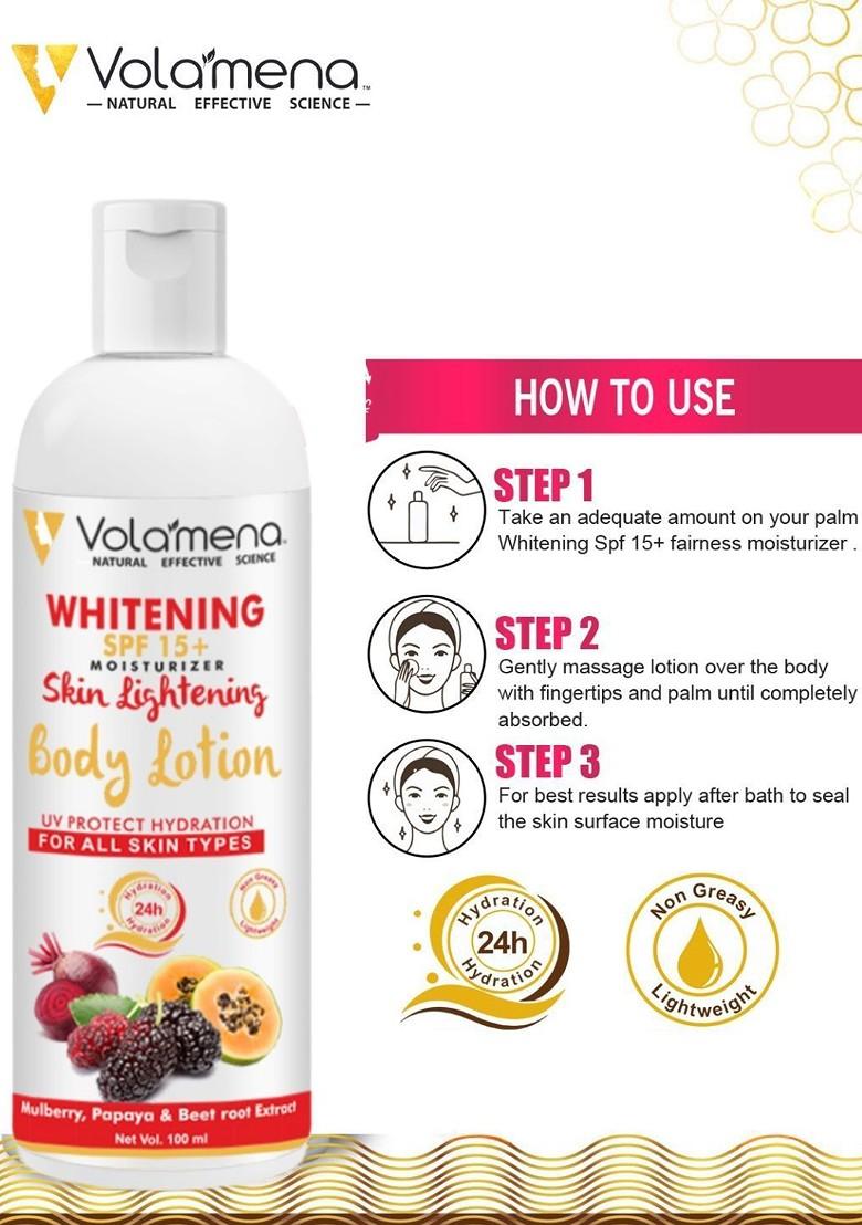 Volamena Whitening Moisturizer With Spf 15 Body Lotion 100 Ml