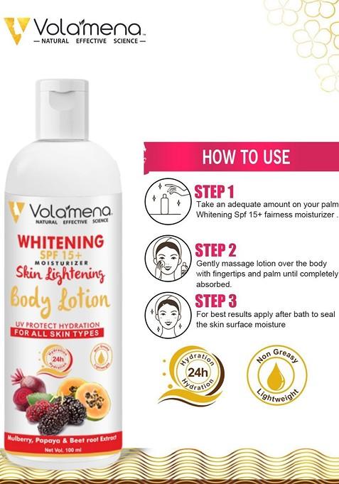 Volamena Whitening Moisturizer With Spf 15 Body Lotion 100 Ml