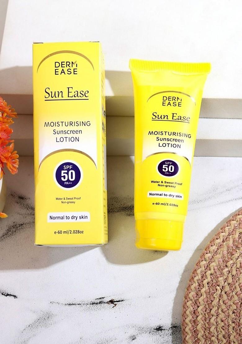 Dermease Sun Ease Moisturizing Sunscreen Lotion Spf 50 Pa 60 Ml