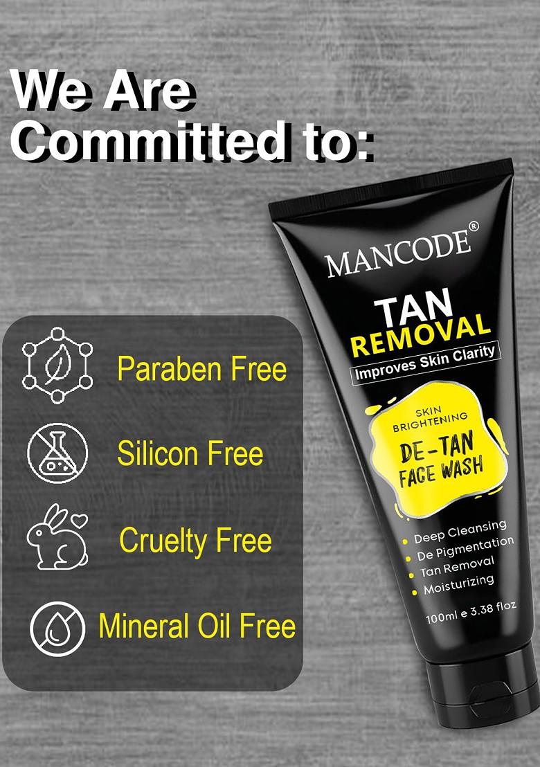 Mancode Unisex De Tan Face Wash 100Ml