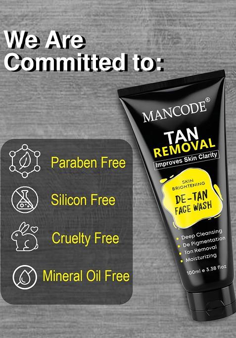 Mancode Unisex De Tan Face Wash 100Ml