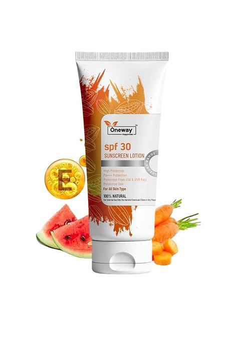 Oneway Happiness Spf 30 Sunscreen Lotion With Vitamin C E 100 Ml
