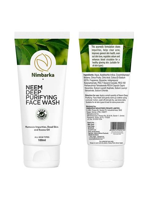 Nimbarka All Skin Types Neem Deep Purifying Face Wash For Acne Control 100 Ml