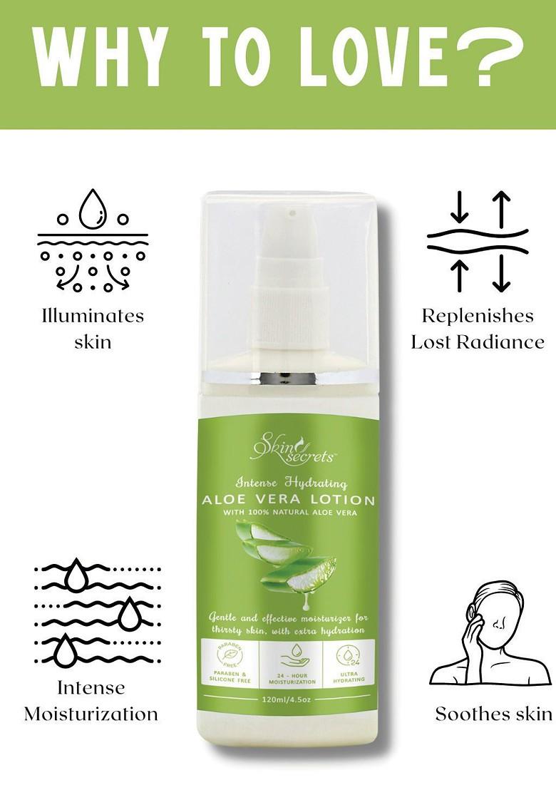 Skin Secrets Intense Hydrating Aloe Vera Body Lotion With Glycerine 120 Ml