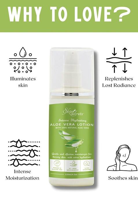 Skin Secrets Intense Hydrating Aloe Vera Body Lotion With Glycerine 120 Ml
