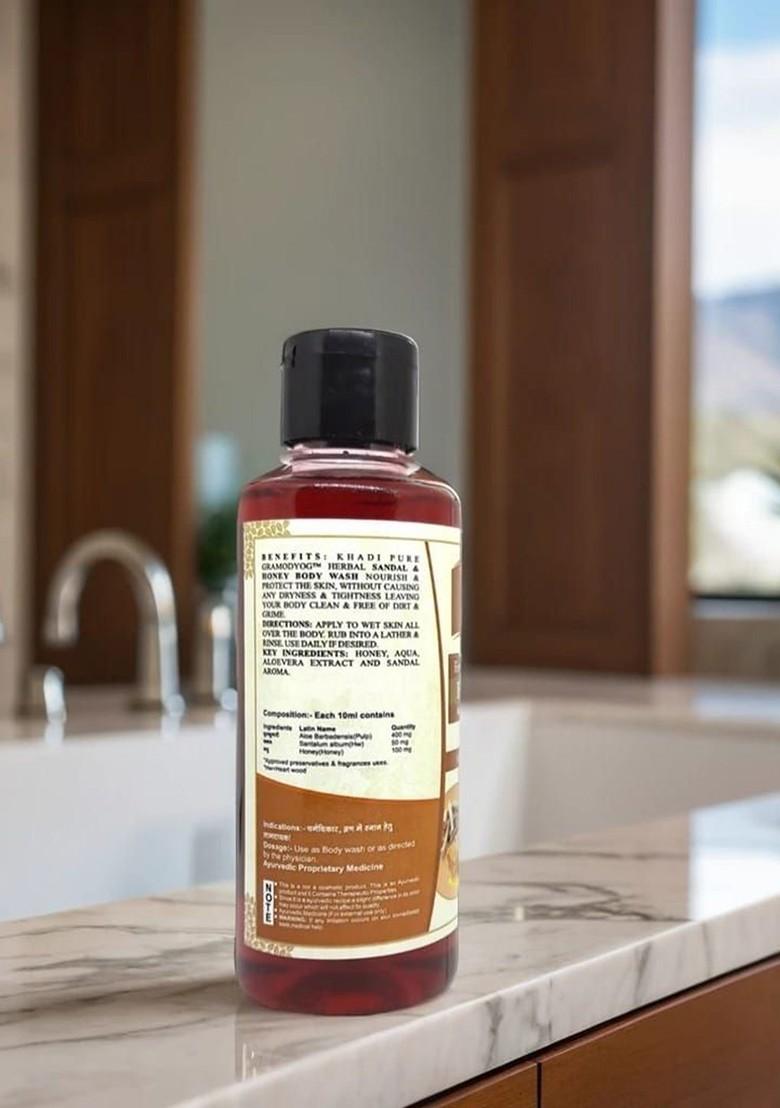 Khadi Pure Herbal Sandalwood Honey Body Wash 210 Ml