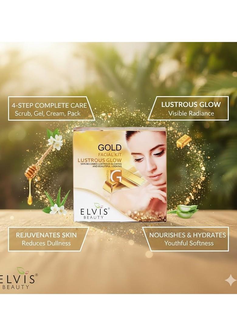 Elvis Beauty Gold Facial Kit For Lustrous Glow 200 G