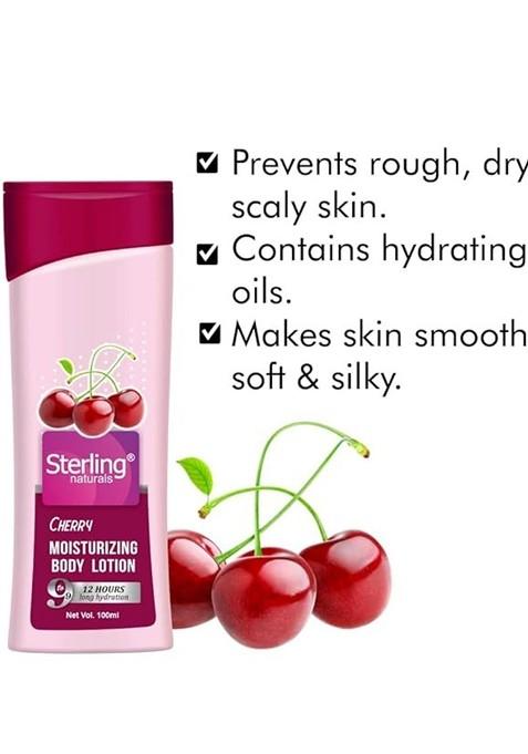 Sterling Naturals 3Pc Almond Cherry Peach Moisturising Body Lotion 100 Ml Each