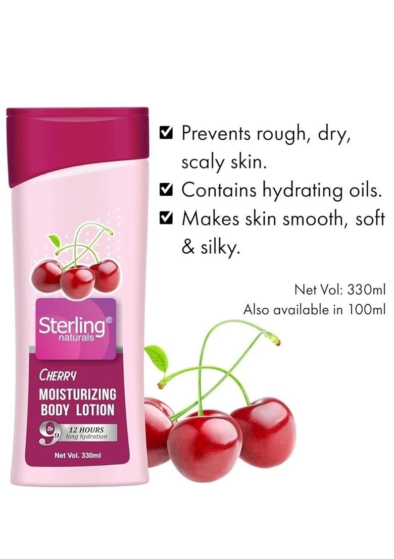 Sterling Naturals 3Pc Cherry Almond Aloe Vera Moisturising Body Lotion 100 Ml Each