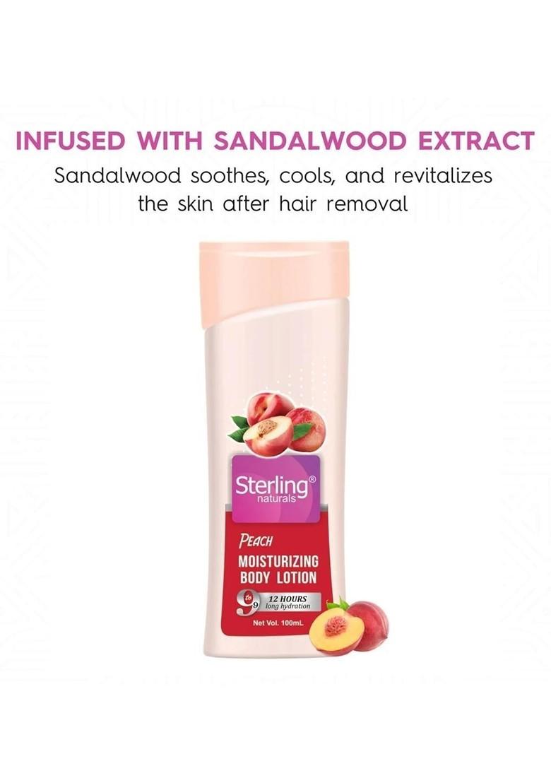 Sterling Naturals Set Of 3 Peach Shea Butter Almond Moisturizing Body Lotion 100 Ml