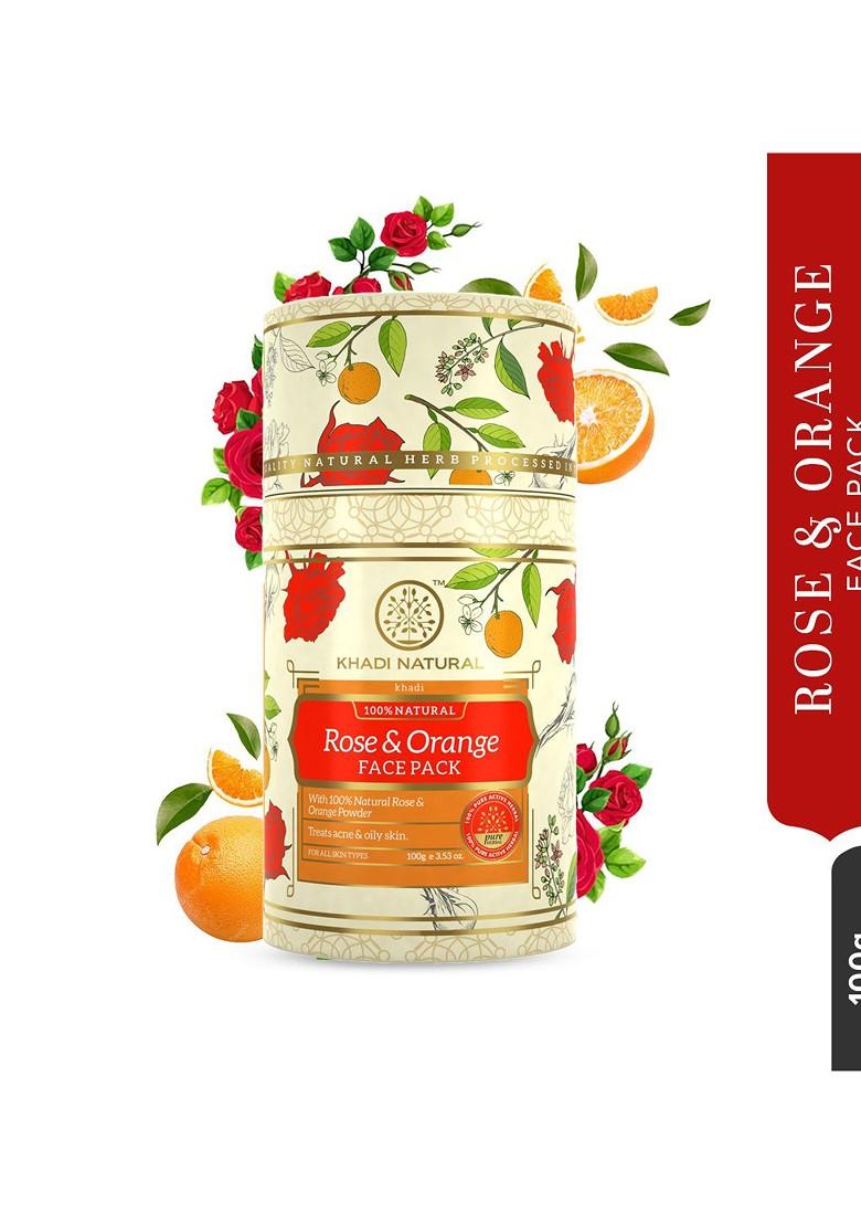 Khadi Natural Rose Orange Pack For Oily Skin 100G