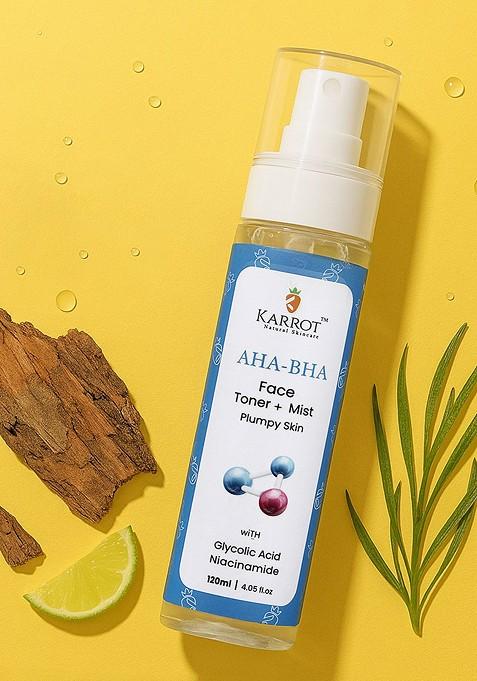 Karrot Natural Skincare Aha Bha Face Toner With Glycolic Acid Niacinamide 120 Ml