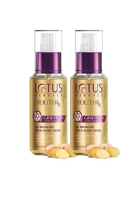 Lotus Herbals Set Of 2 Youthrx Ph Balancing Multi Active Toner 100 Ml Each