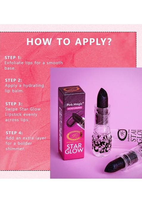 Fashion Colour Pink Magic Star Glow Moisturizing Shimmery Tinted Lip Balm 3 8G Gls09