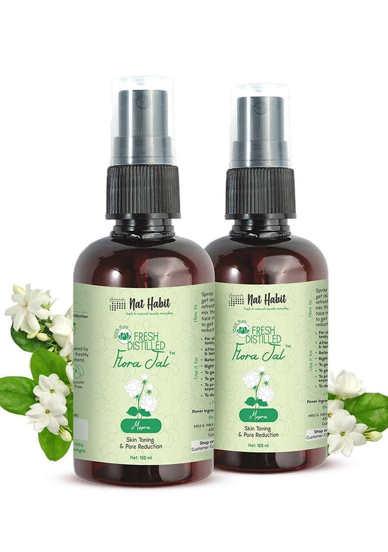 Nat Habit Set Of 2 Pure Mogra Flora Toner 100Ml Each - Indya