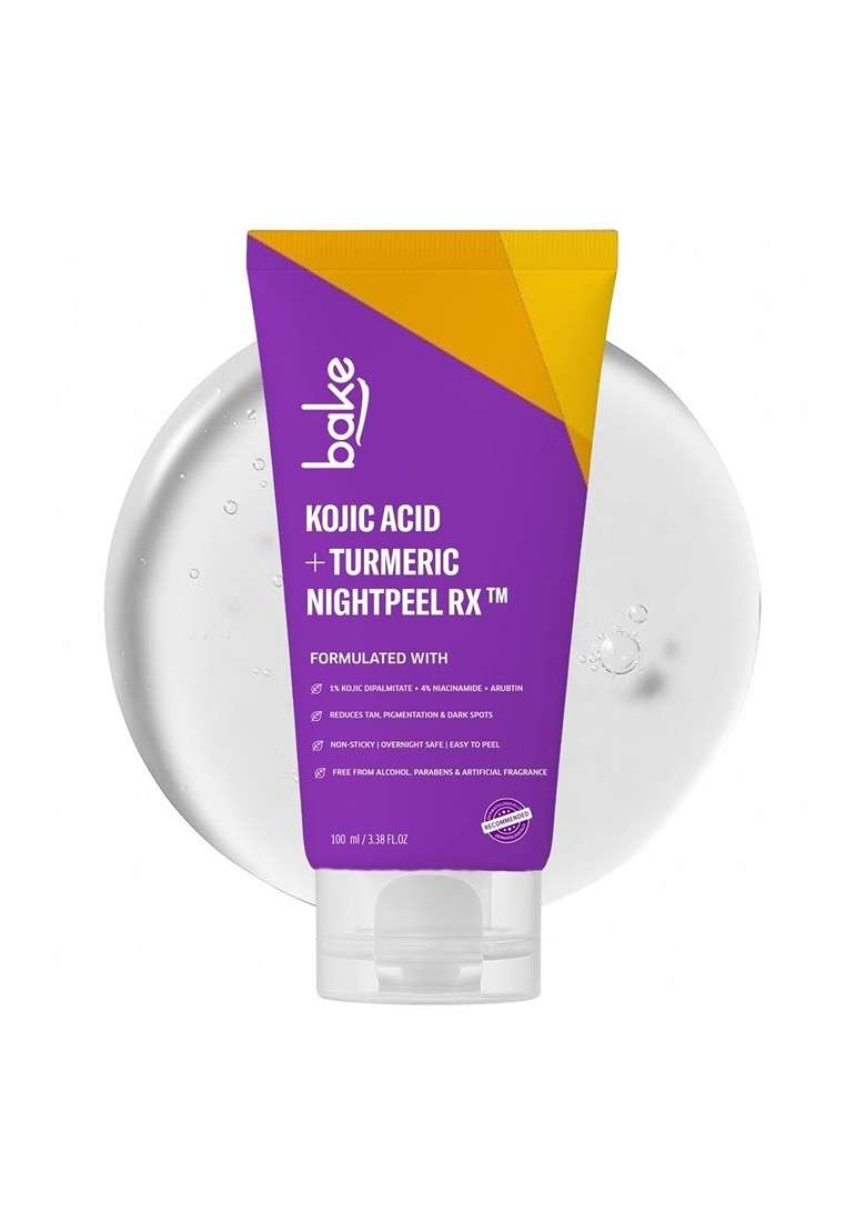 Bake Kojic Acid Turmeric Night Peel Mask For Pigmentation 100 Ml - Indya