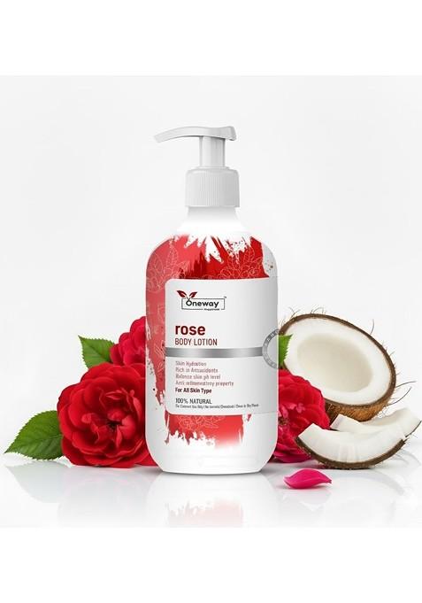 Oneway Happiness Rose Body Lotion With Aloe Vera Vitamin E 300 Ml