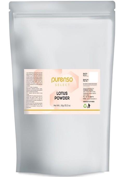 Purenso Vegan Natural Lotus Powder For Skin Moisturizer Hair Growth 1 Kg