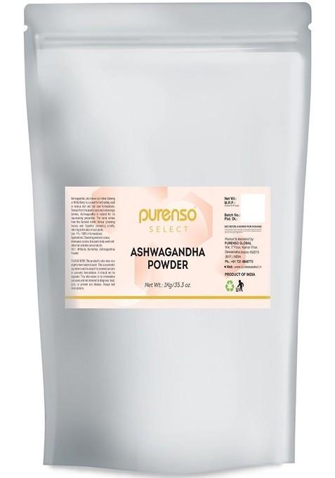Purenso Natural Cleanse Moisturize Ashwagandha Powder For Hair Skin 1 Kg