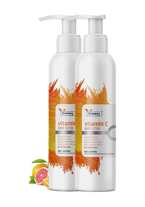 Oneway Happiness Set Of 2 10 Vitamin C Body Lotion With Shea Butter Honey 200 Ml Each