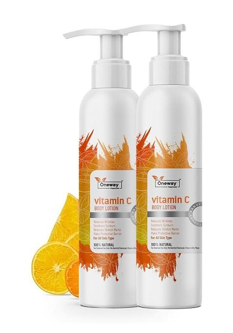 Oneway Happiness Set Of 2 Vitamin C Body Lotion With Aloe Vera 200 Ml Each