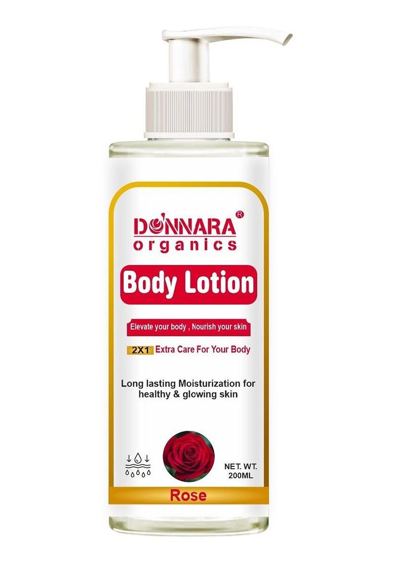 Donnara Organics Rose Body Lotion For Healthy Glowing 200 Ml