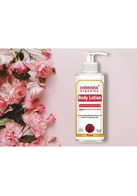 Donnara Organics Rose Body Lotion For Healthy Glowing 200 Ml