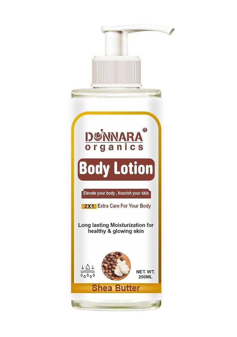 Donnara Organics Shea Butter Body Lotion For Deep Moisturizing 200 Ml