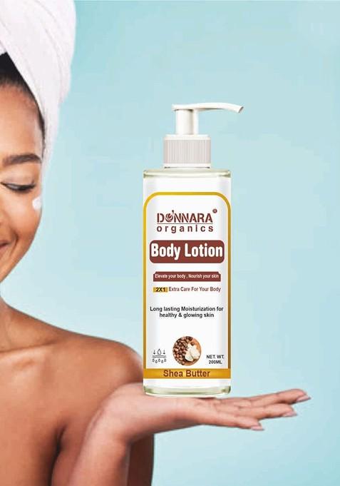 Donnara Organics Shea Butter Body Lotion For Deep Moisturizing 200 Ml