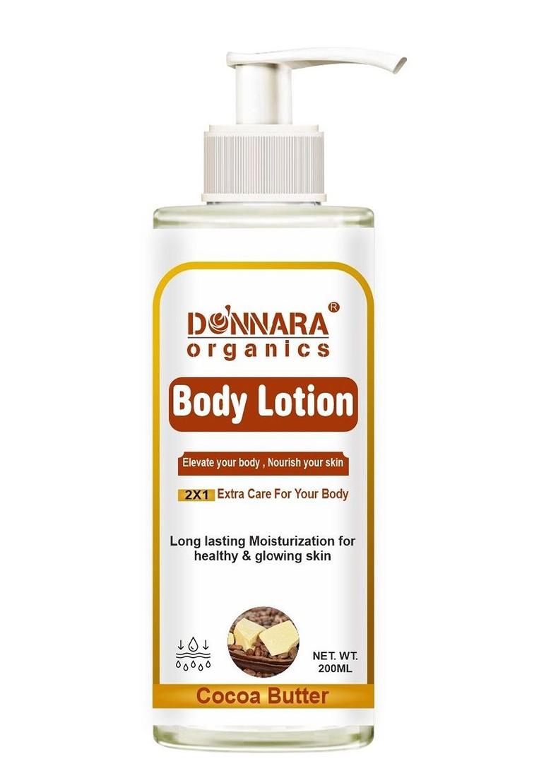 Donnara Organics Cocoa Butter Body Lotion For Healthy Glowing Skin 200 Ml