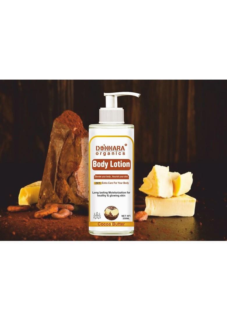 Donnara Organics Cocoa Butter Body Lotion For Healthy Glowing Skin 200 Ml