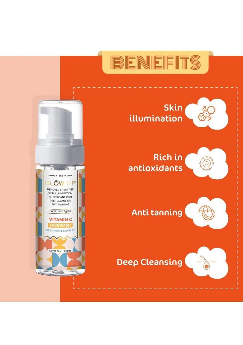 Glow Up Women Vitamin C Glutathione Foaming Face Wash 150 Ml