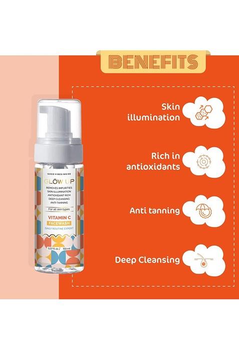 Glow Up Women Vitamin C Glutathione Foaming Face Wash 150 Ml