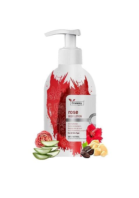 Oneway Happiness Rose Body Lotion With Aloe Vera Vitamin E 300 Ml