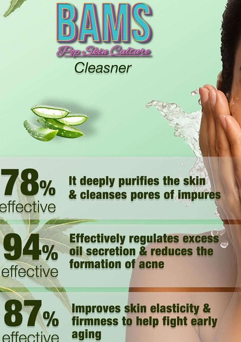 Bams Pop Skin Culture Neem Aloe Vera Face Wash 150 Ml