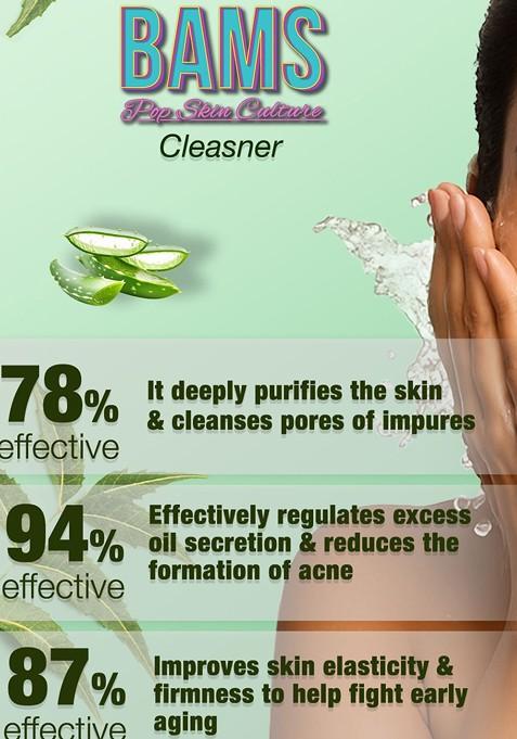 Bams Pop Skin Culture Neem Aloe Vera Face Wash 150 Ml